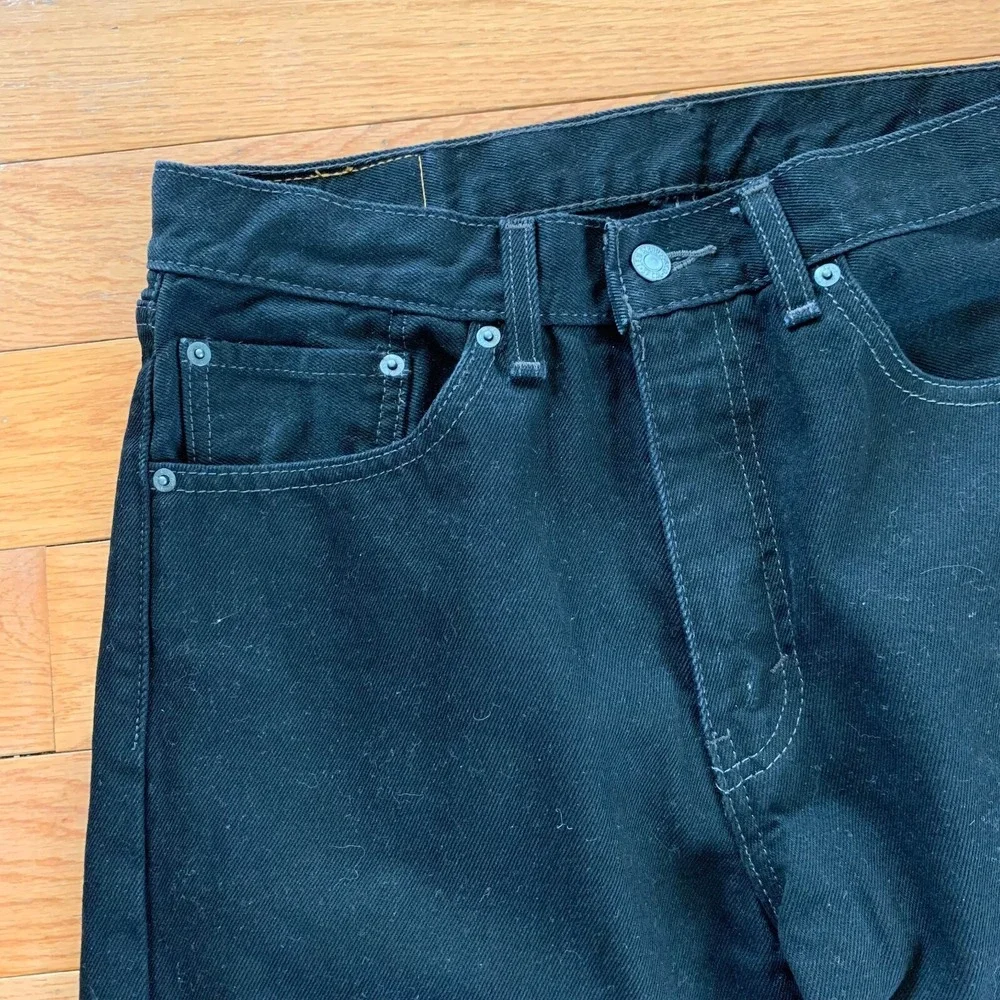 Levis 505‎ Jeans Mens 33x30 Black Denim Regular Straight Leg